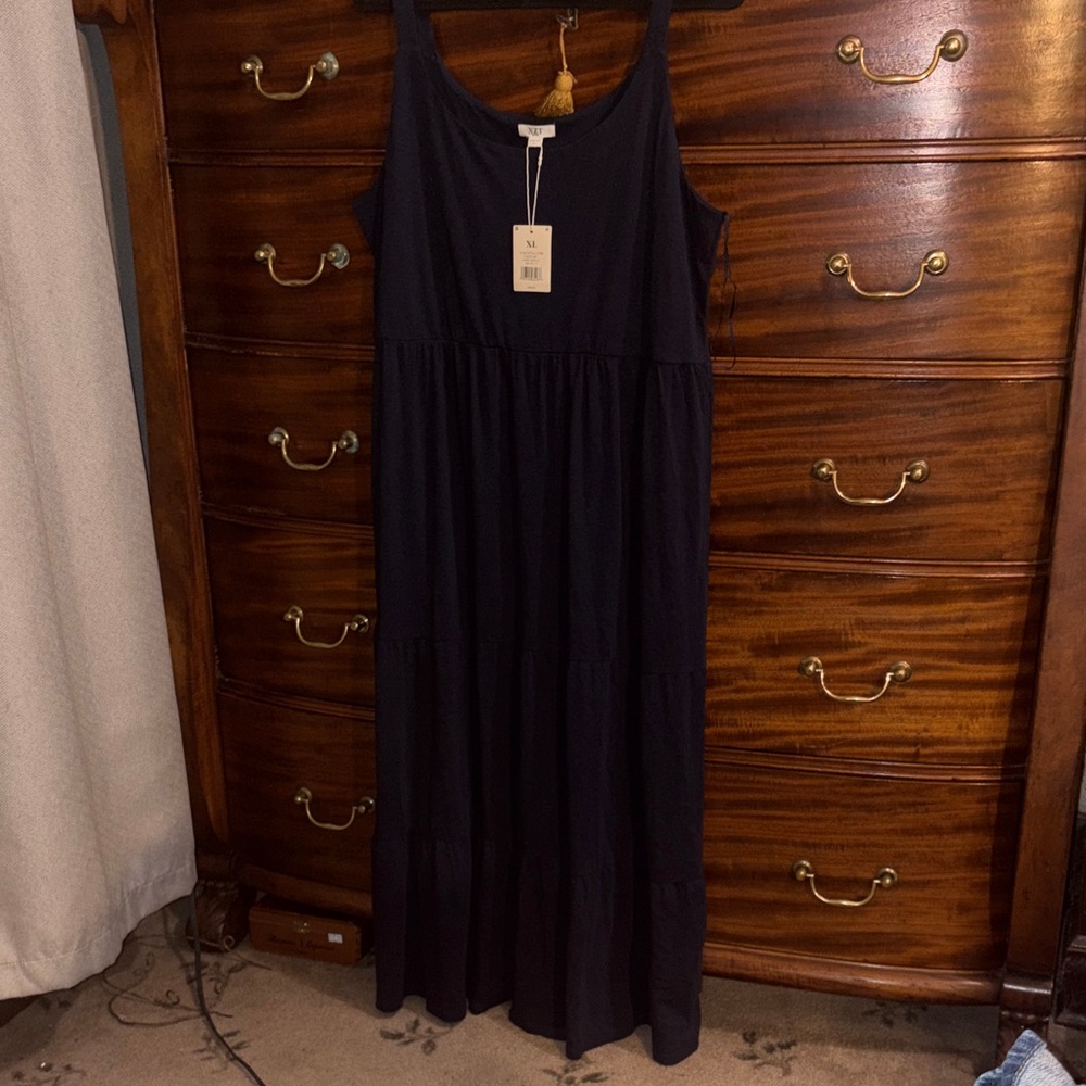 Nic and Zoe Deep Blue tiered Maxi Dress